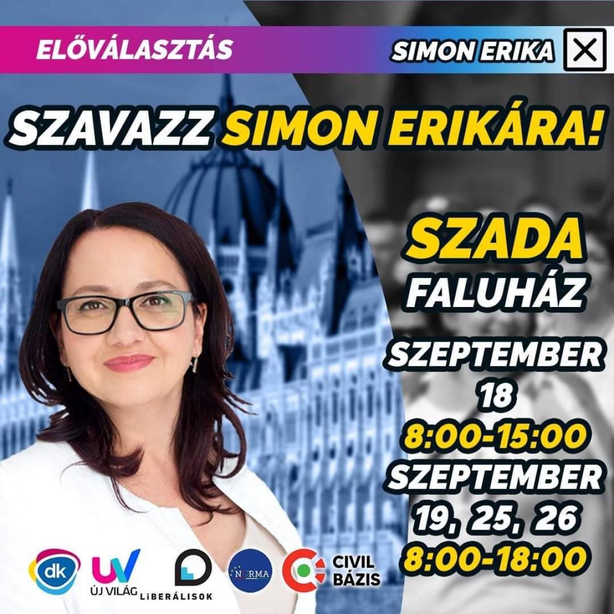 Simon Erika választási plakátja