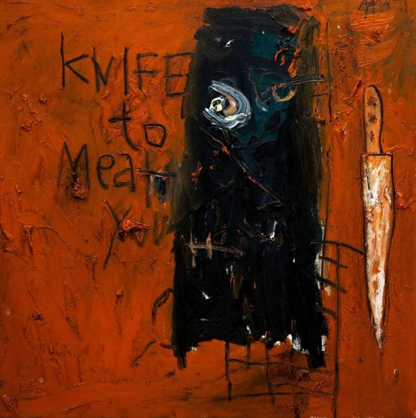 A Knife to meat you című olaj-vászon alkotás 2011-ben készült