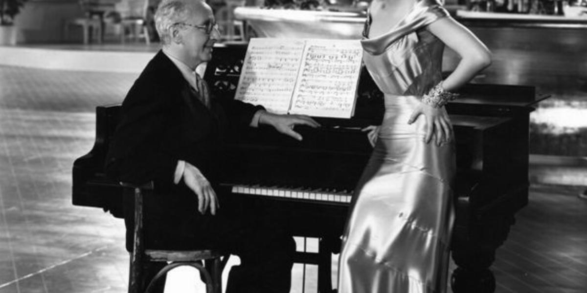 Jerome Kern a 30-as évek nagy filmsztárjával, Jean Harlow-val - Fotó: Gettyimages.