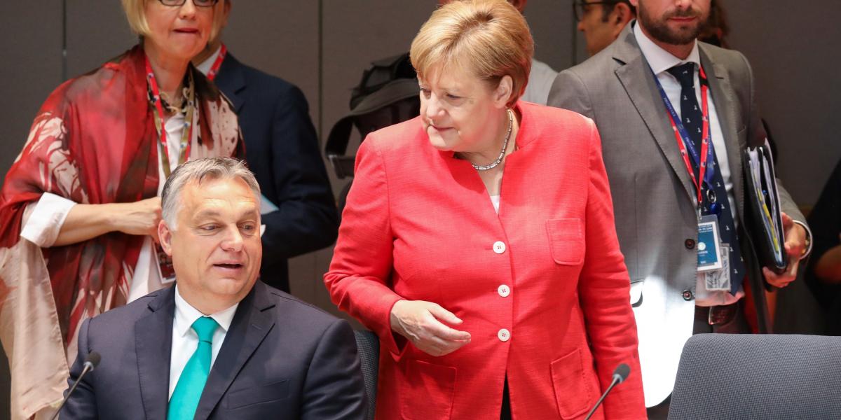 Orbán Viktor és Angela Merkel a múlt csütörtöki EU-csúcson