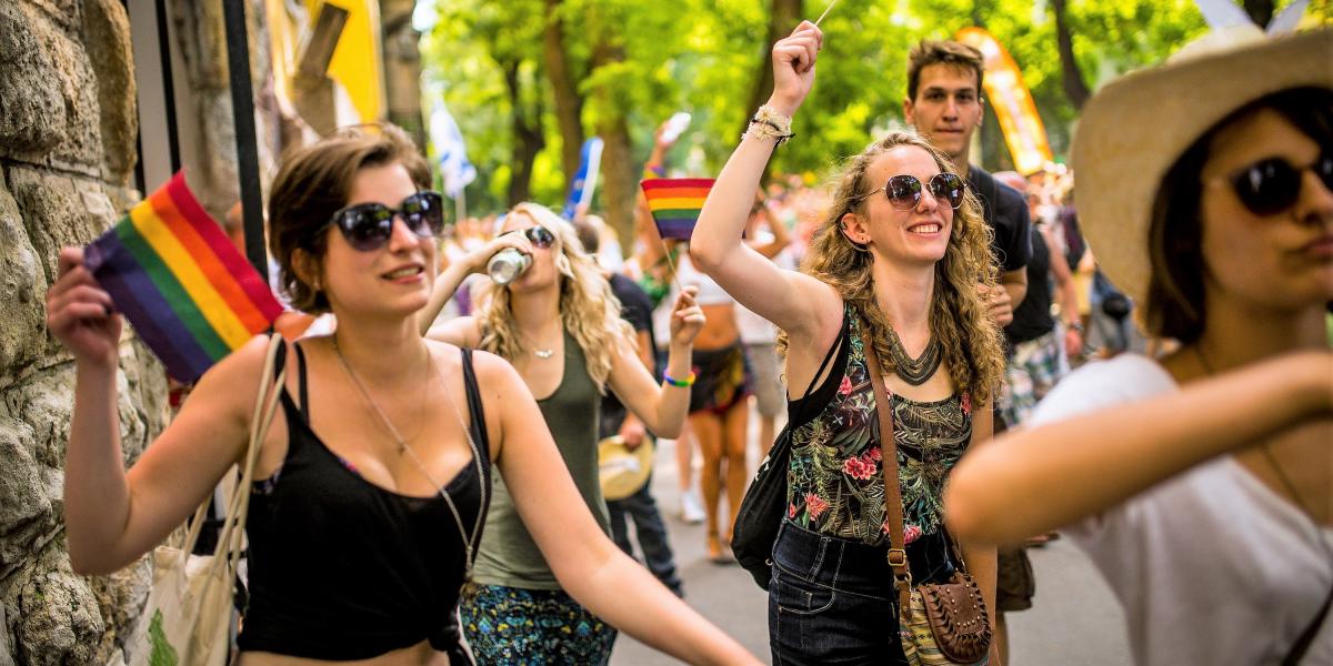 Életkép egy 2014-es Pride-felvonulásról