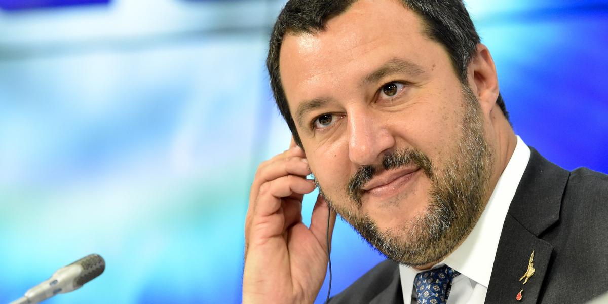 Matteo Salvini belügyminiszter, a Liga vezetője.