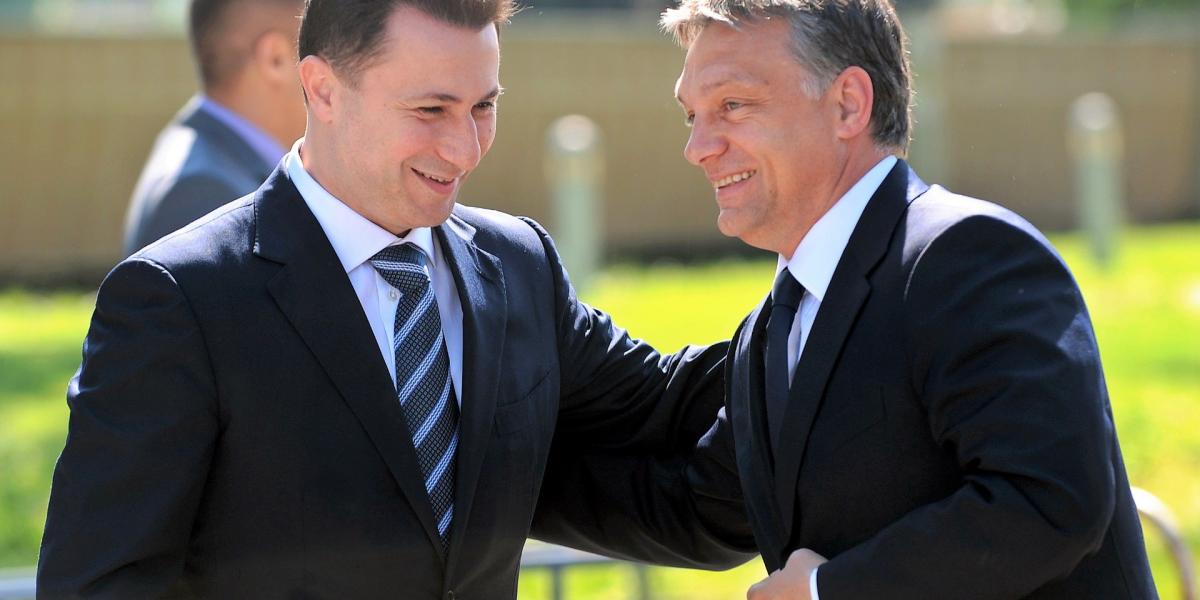 Nikola Gruevszki, mikor megmutatta Orbán Viktornak Szkopjét, még 2011-ben.