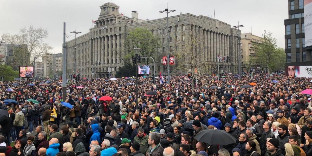 Protest against government in Serbia