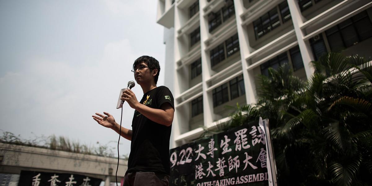 Diákok tiltakoznak Hongkongban/Getty Images