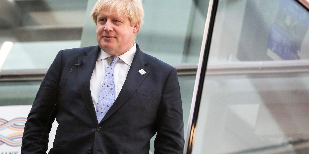 Boris Johnson, távozó brit külügyminiszter egy 2017-es németországi miniszteri találkozón