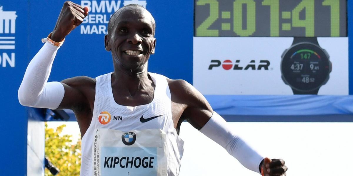 Eliud Kipchoge a 2018-as Berlin Maraton befutóján