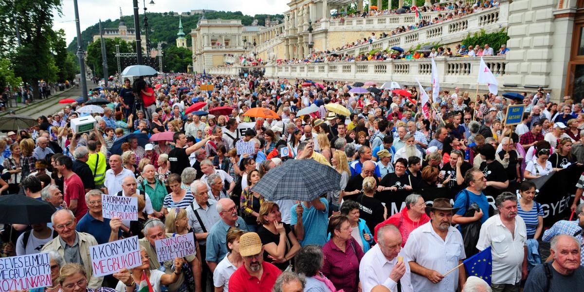 A Tanítanék Mozgalom korábbi tüntetése. Képünk illusztráció