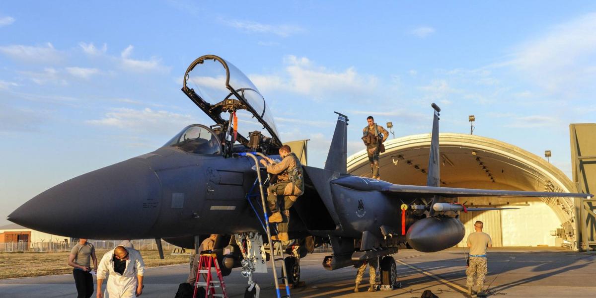 Amerikai F-15-ös az Incirlik bázison