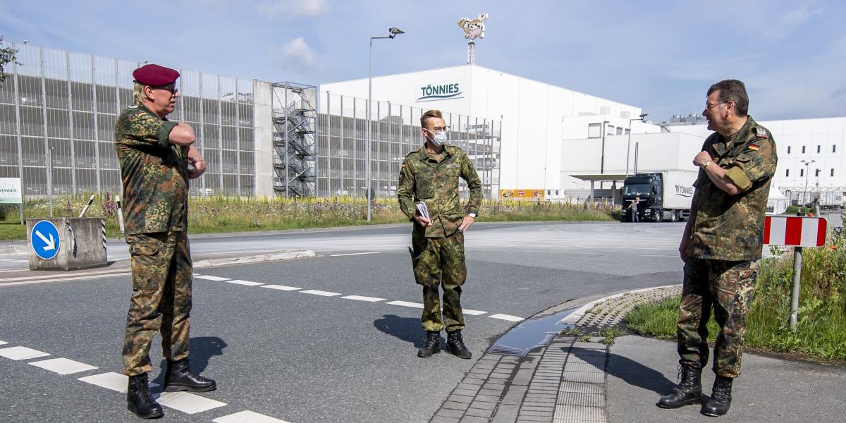 German Armed Forces support after corona eruption near Tönnies