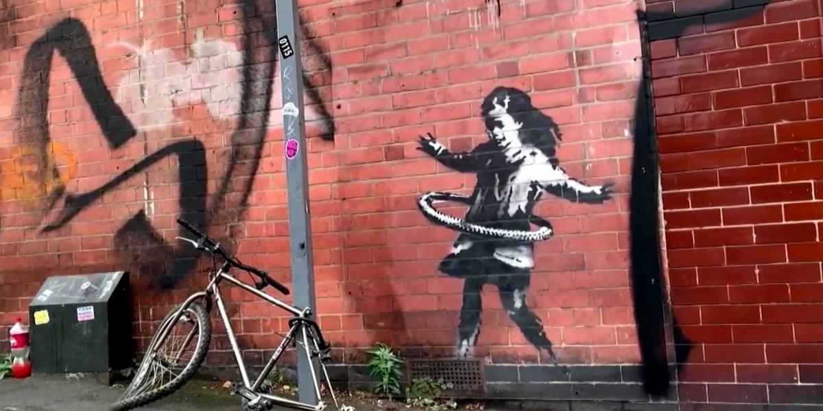 Részlet a Reuters tudósításából, melyben beszámolnak róla, hogy Banksy magának ismerte el a nottinghami graffitit