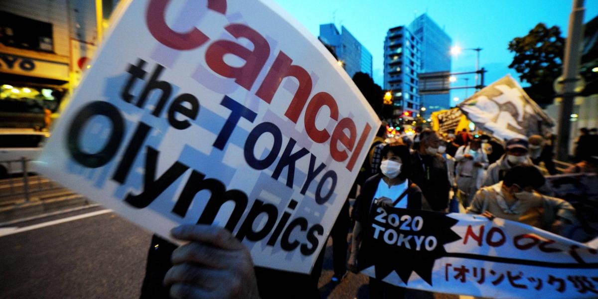 Protest in Tokyo against Olympics