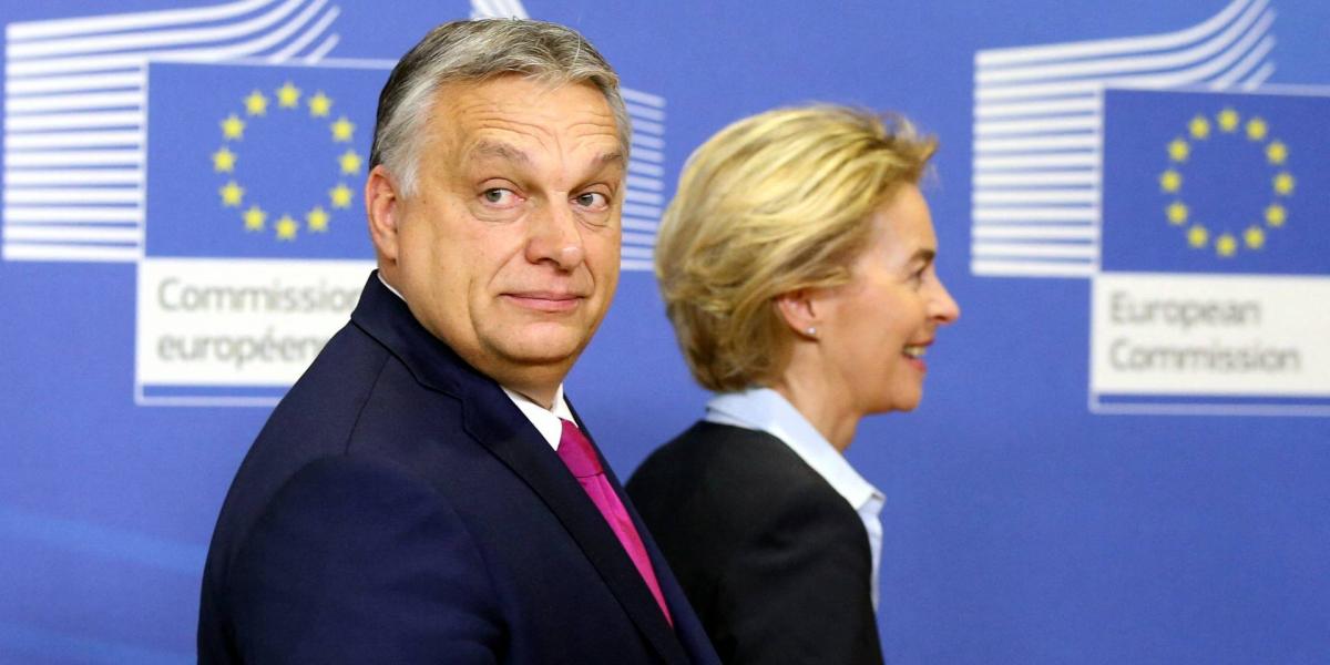 Orbán Viktor magyar miniszterelnök és Ursula von der Leyen bizottsági elnök 2020. február 3-án Brüsszelben