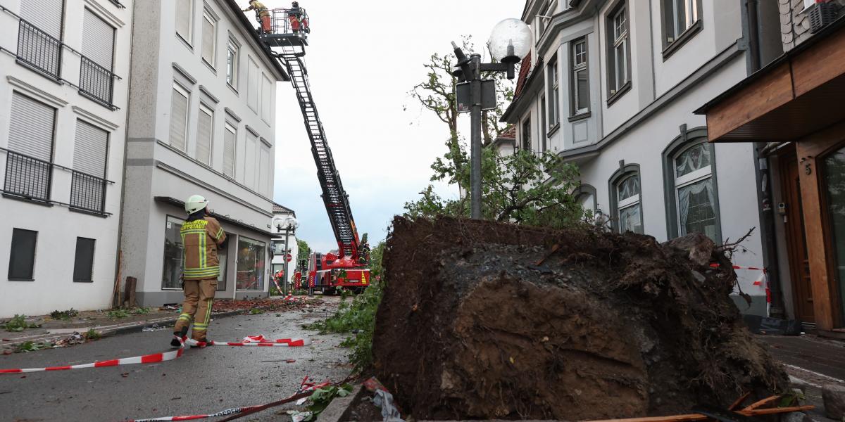 Utcakép Lippstadtban vihar után