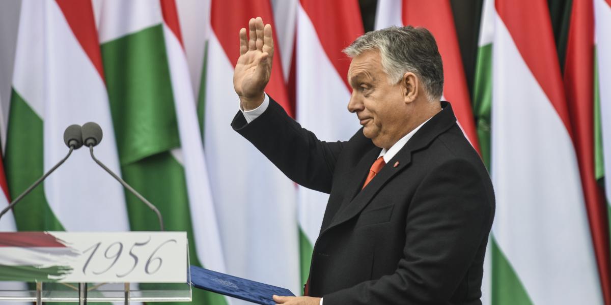 Orbán Viktor beszédet mond az 1956-os forradalom és szabadságharc 66. évfordulóján tartott megemlékezésen és a Mindszentyneum épületének ünnepélyes átadóján Zalaegerszegen