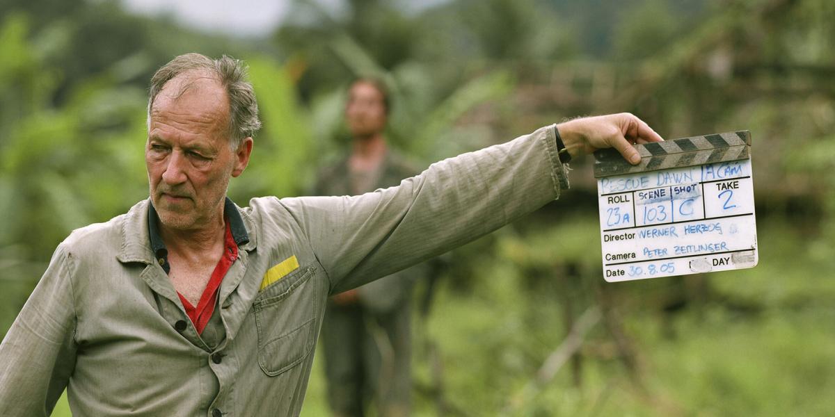 Werner Herzog a Hajnali mentőakció forgatásán