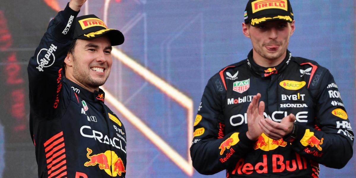 Pérez (balra) és Verstappen állítják, nincs probléma közöttük, ám ez könnyen változhat az idény során