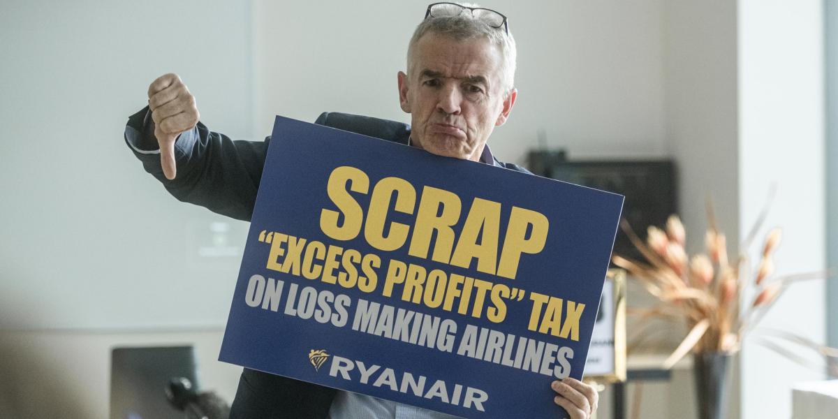 2022. szeptember 13.Ryanair CEO Michael O`Leary esete az extraprofitadóval