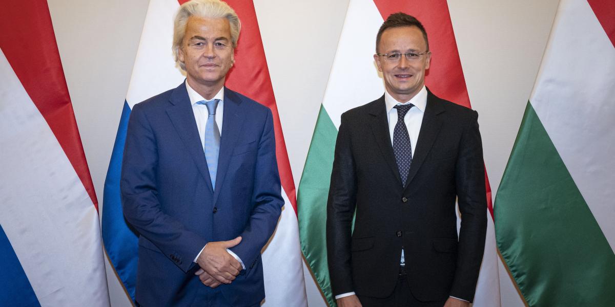 Geert Wilders és Szijjártó Péter 2022. szeptember 27-én Budapesten