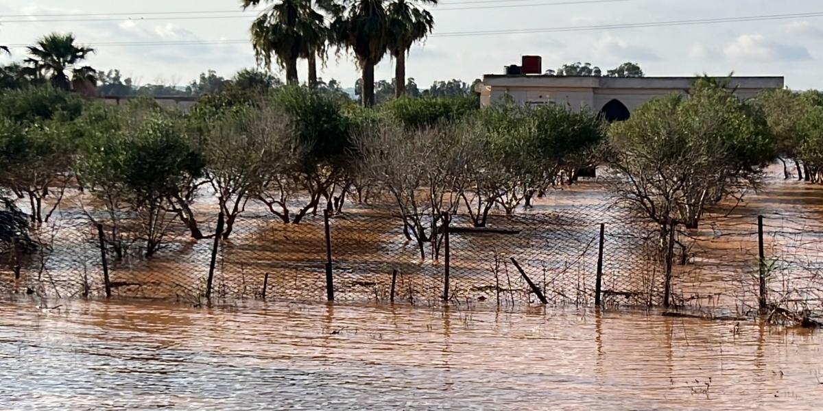 A Daniel mediterrán vihar okozta áradások utáni pusztítás a líbiai Dernában