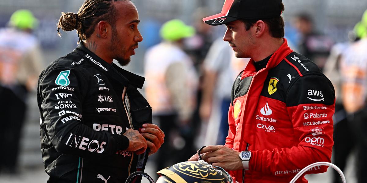  Lewis Hamilton és Charles Leclerc tavaly októberben, az Amerikai Nagydíjon