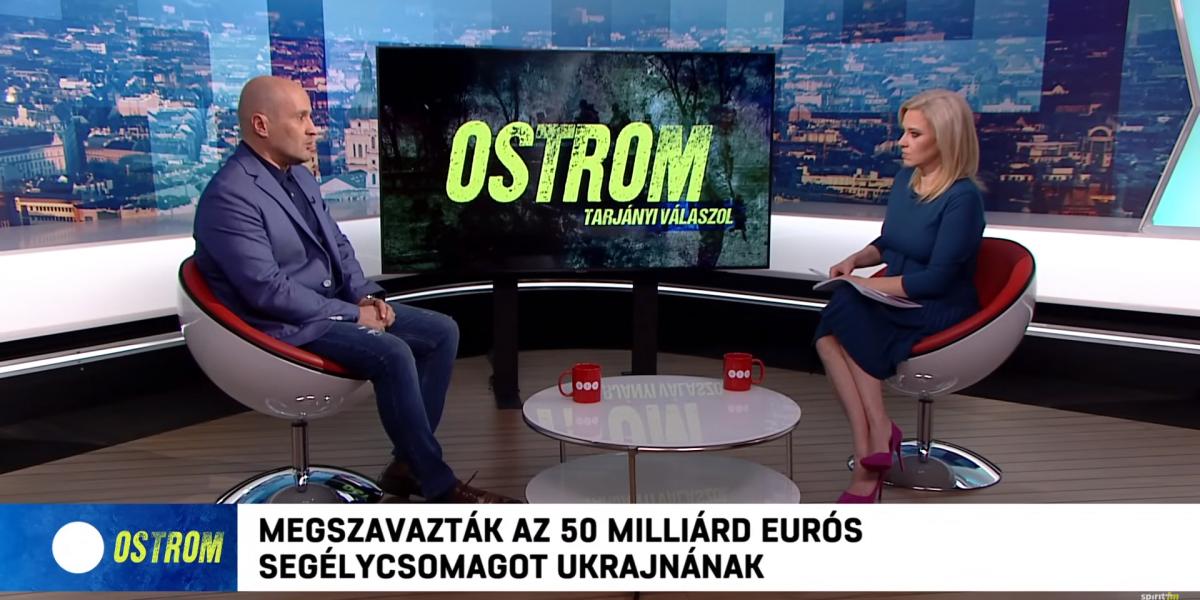 Fölösleges érzelgősség
nélkül.
Tarjányi Péter és
Vogyerák Anikó
az ATV Ostrom
című műsorában