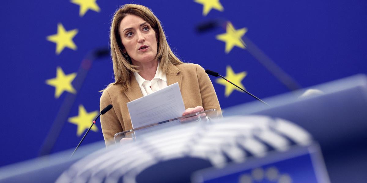 Roberta Metsola, az Európai Parlament elnöke.