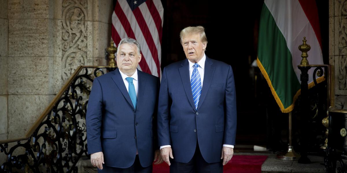 Orbán Viktor és Donald Trump a volt amerikai elnök floridai rezidenciáján, Mar-a-Lagóban