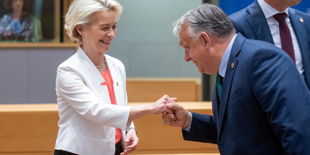 Orbán Viktor magyar miniszterelnök a 27-ek közül egyedüliként szavazott nemmel Ursula von der Leyen bizottsági elnök újraválasztására