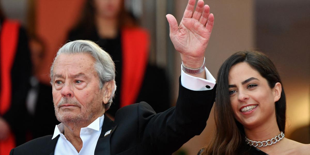 Alain Delon lányával, Anouchkával a 2019-es Cannes-i Filmfesztiválon