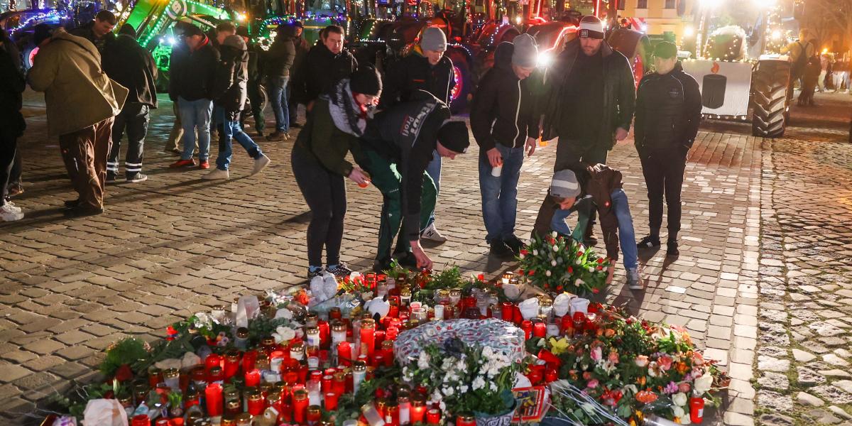 Emlékhely Magdeburgban január 1-én 