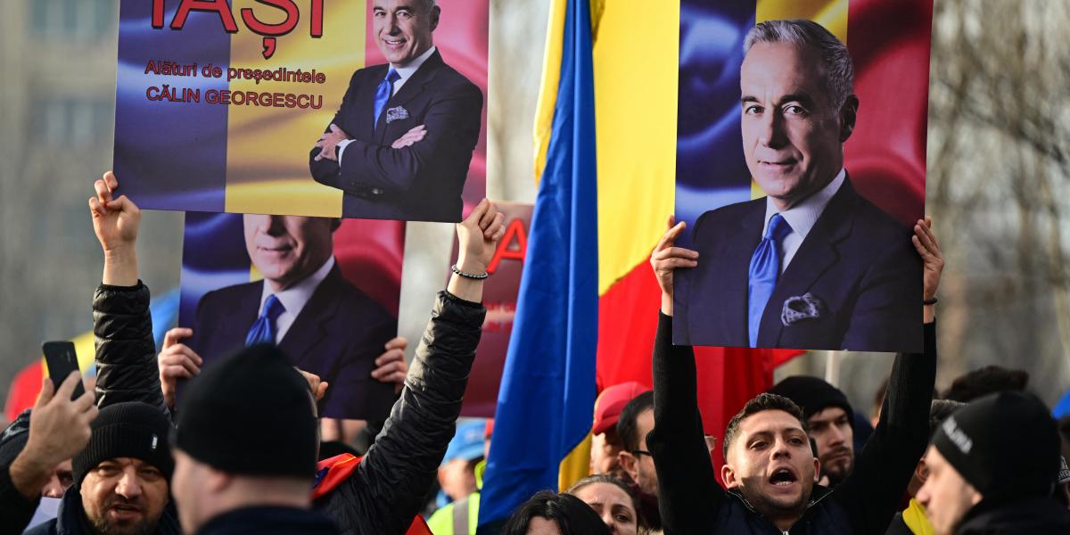 Georgescu-párti demonstráció január 10-én Bukarestben 