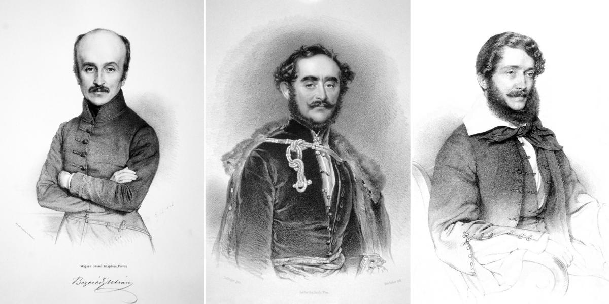 Bezerédj István,
Széchenyi István
és Kossuth
Lajos. A három
politikus eltérő
nézeteket vallott
az 1840-es években
a nemesség
adókötelezettségének
mikéntjéről