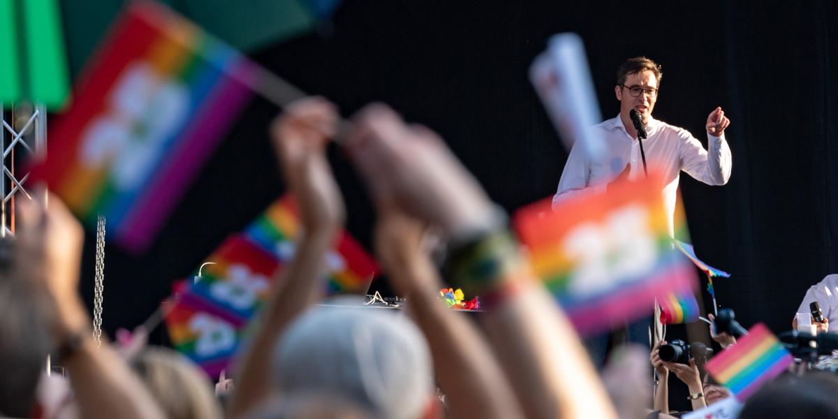 Karácsony Gergely a Budapest Pride-on 2021-ben