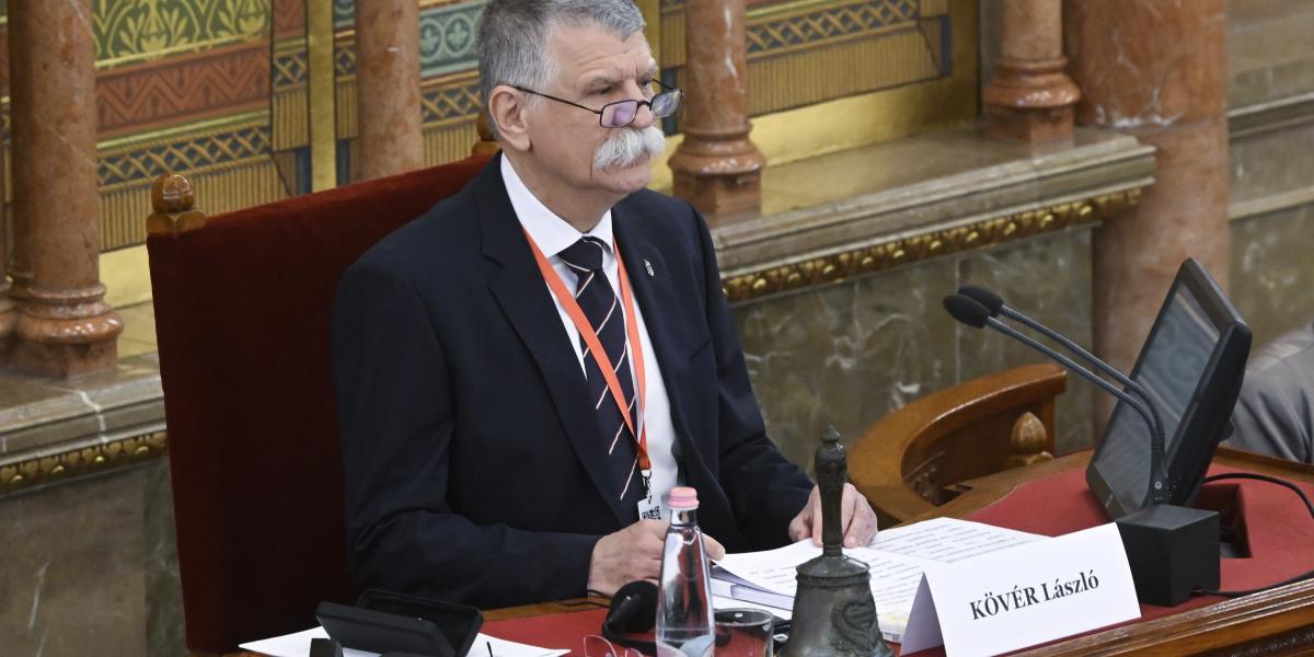 Kövér László, az Országgyűlés elnöke az EU parlamenti elnökeinek konferenciáján az Országház Felsőházi termében 2025. május 12-én