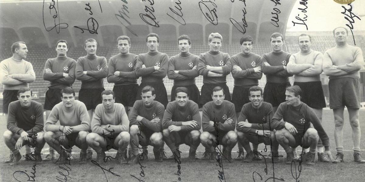 Hidegkuti Nándor edzőként a Fiorentina csapatával (jobbról a második az álló sorban)