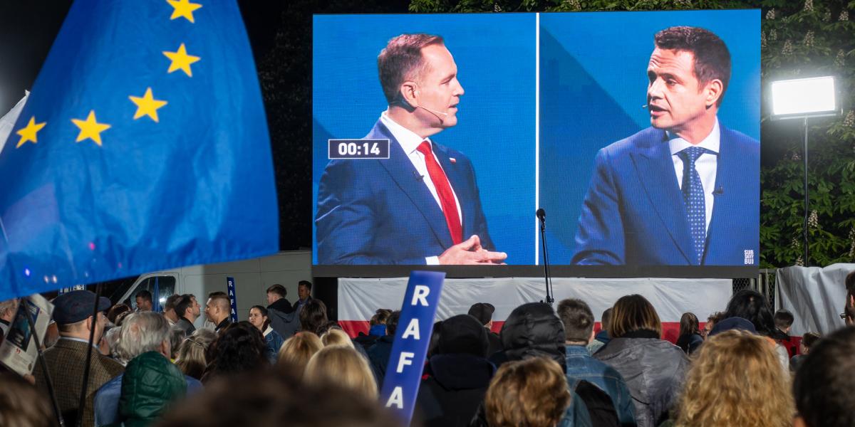 A két legnagyobb esélyes, Karol Nawrocki és Rafal Trzaskowski