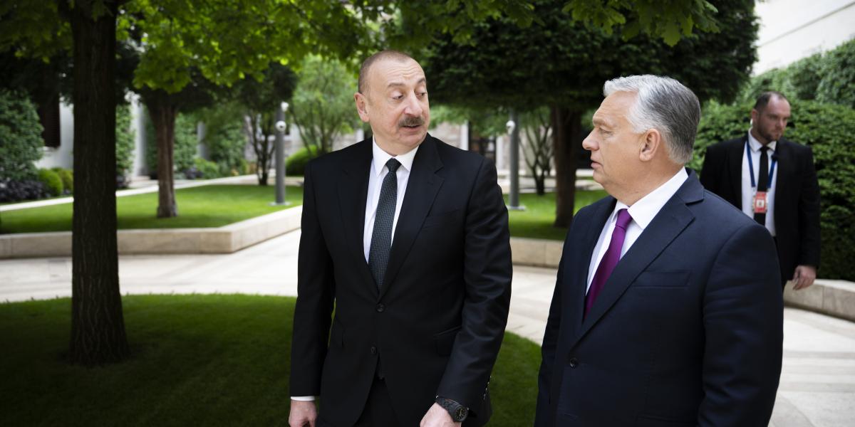 Orbán Viktor fogadja Ilham Aliyev azeri elnököt a Karmelita kolostorban május 20-án 