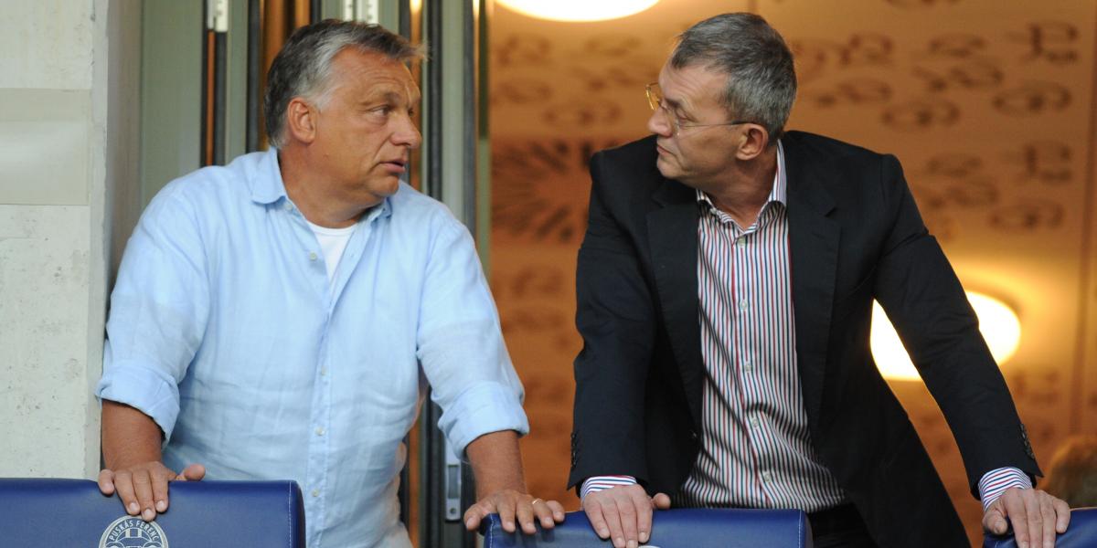 Orbán Viktor és Garancsi István a felcsúti VIP-páholyban 2017-ben. 