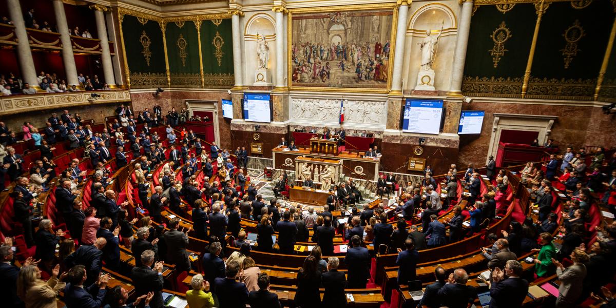 Francia nemzetgyűlés Párizsban 2025. május 27-én.