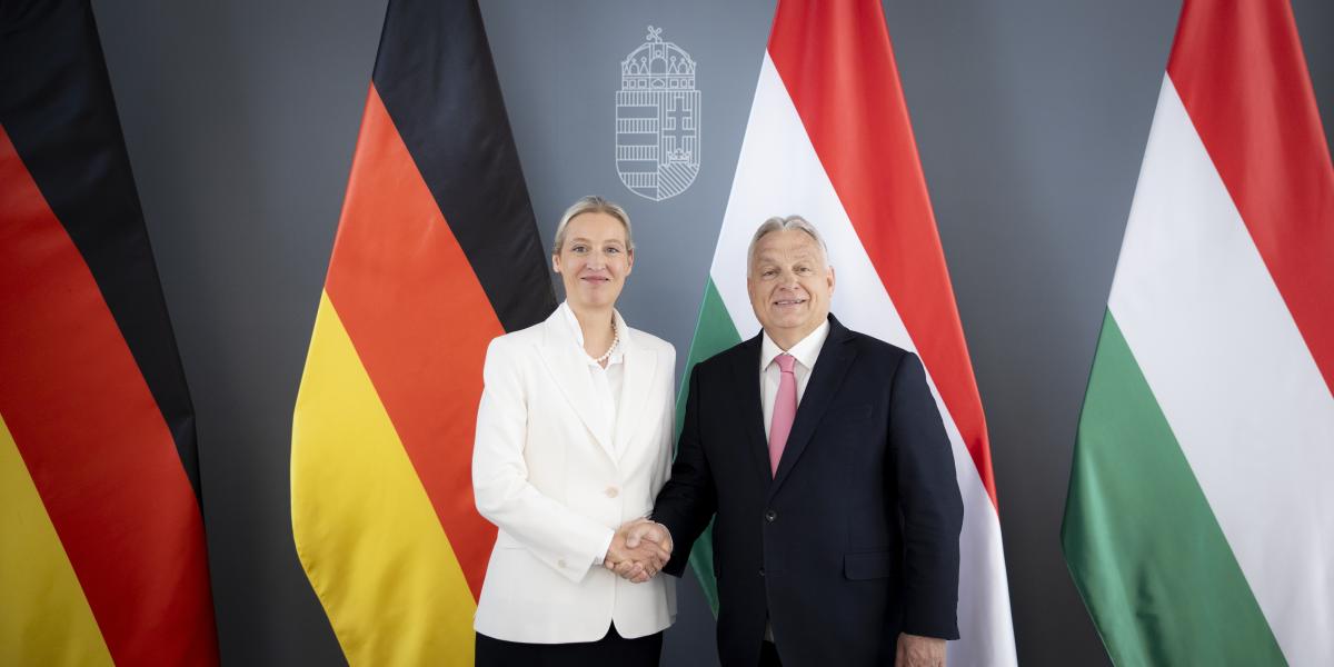 Alice Weidel és Orbán Viktor 2025. május 30-án