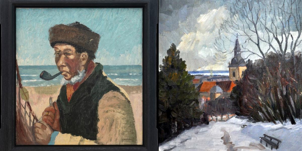 Az LMI Group
által Van Goghnak
tulajdonított
alkotás (balra),
illetve Henning
Elimar Havas táj
című képe