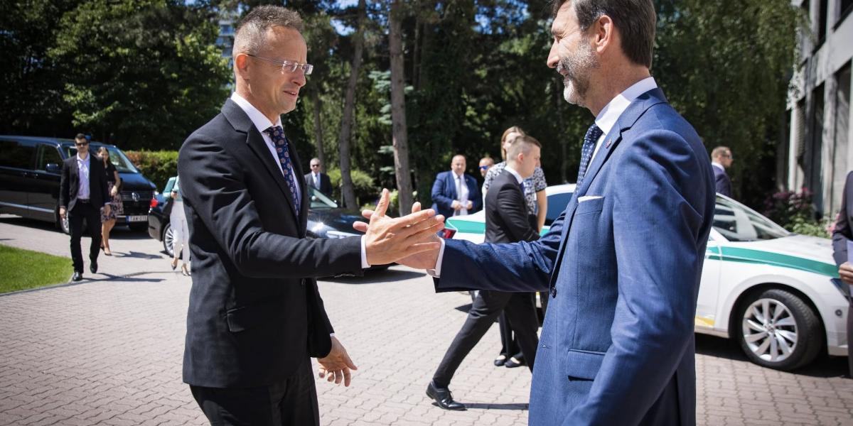 Szijjártó Péter és Juraj Blanar szlovák külügyminiszter