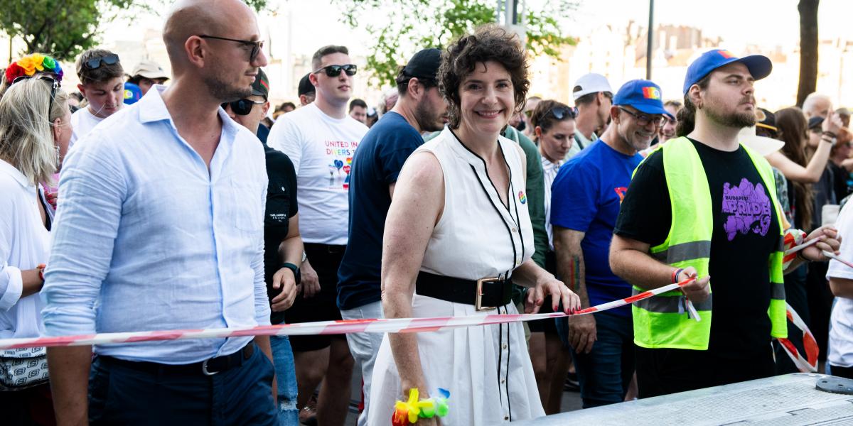 Dobrev Klára a Pride-on 2025. június 28-án