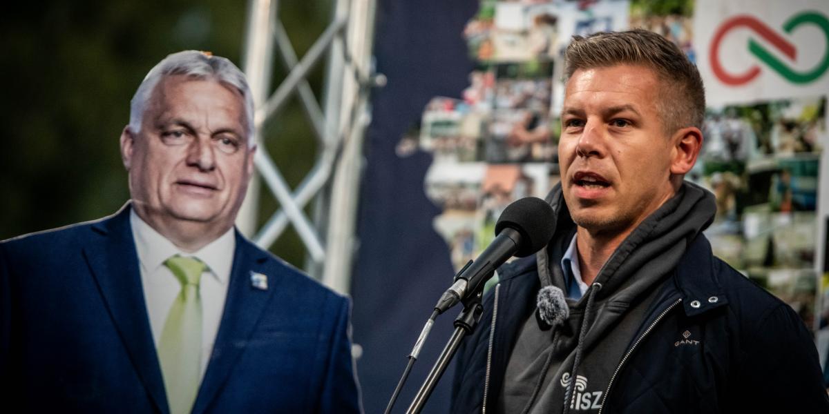 Magyar Péter országjárása Oroszlányban szeptember 30-án