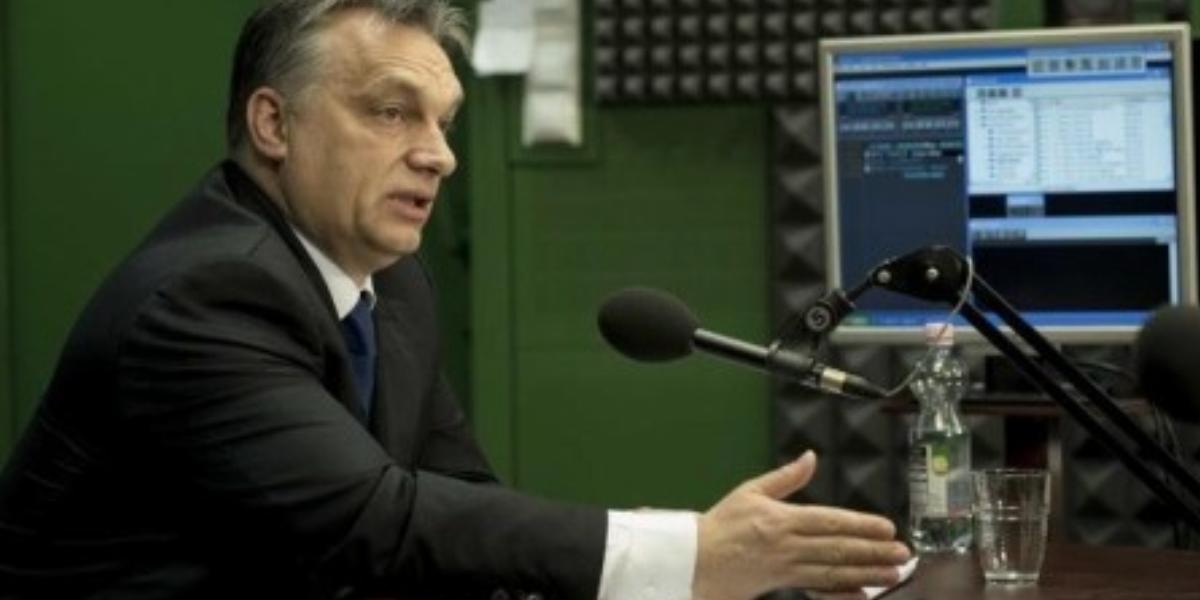 Orbán a stúdióban FOTÓ: FACEBOOK.COM/ORBANVIKTOR