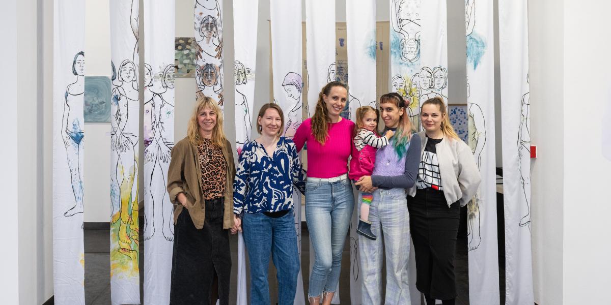 FŰZ művészkollektíva: Palman Zsuzsi, Juhász Kinga, Tóth Annamária Rita, Wirth Abigail és Czinder Fanni