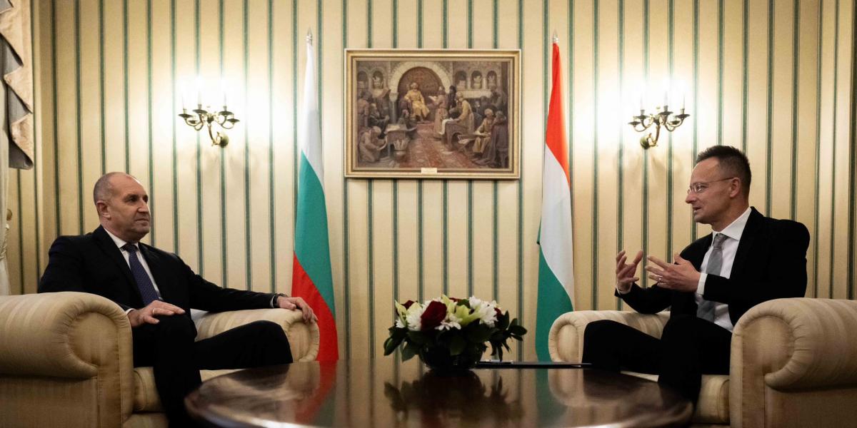 Rumen Radev és Szijjártó Péter Szófiában 