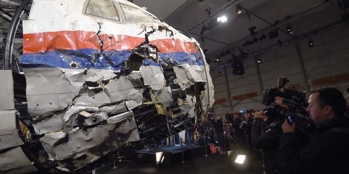 A maláj utasszállító orrészének maradványai. 