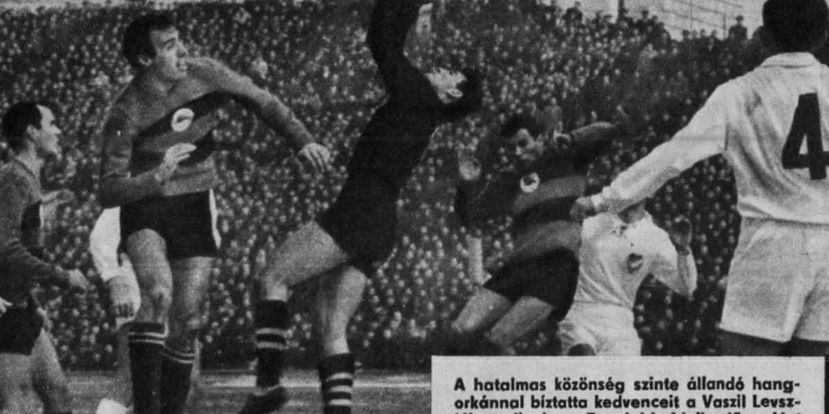  Az 1964-es szófiai mérkőzés egy jelenete – az abban az évben 60 éves Győri ETO akkortájt a legszebb napjait élte